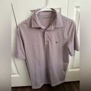 Vineyard Vines Crimson and White Striped. Men’s Size Small On the Go Sankaty